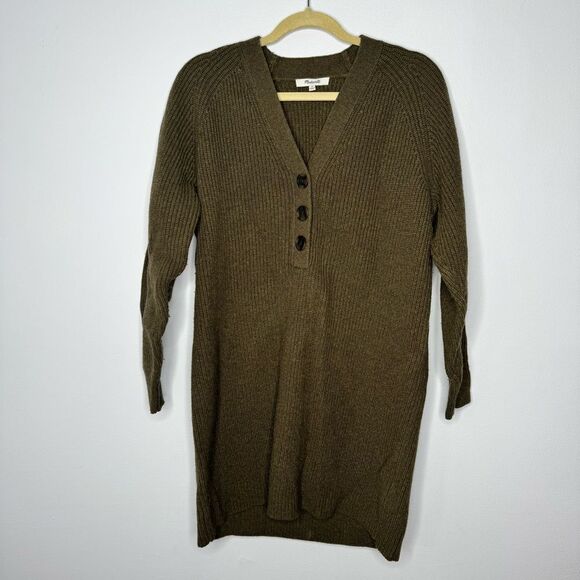 Madewell Henley Sweater Dress size medium - Picture 2 of 6
